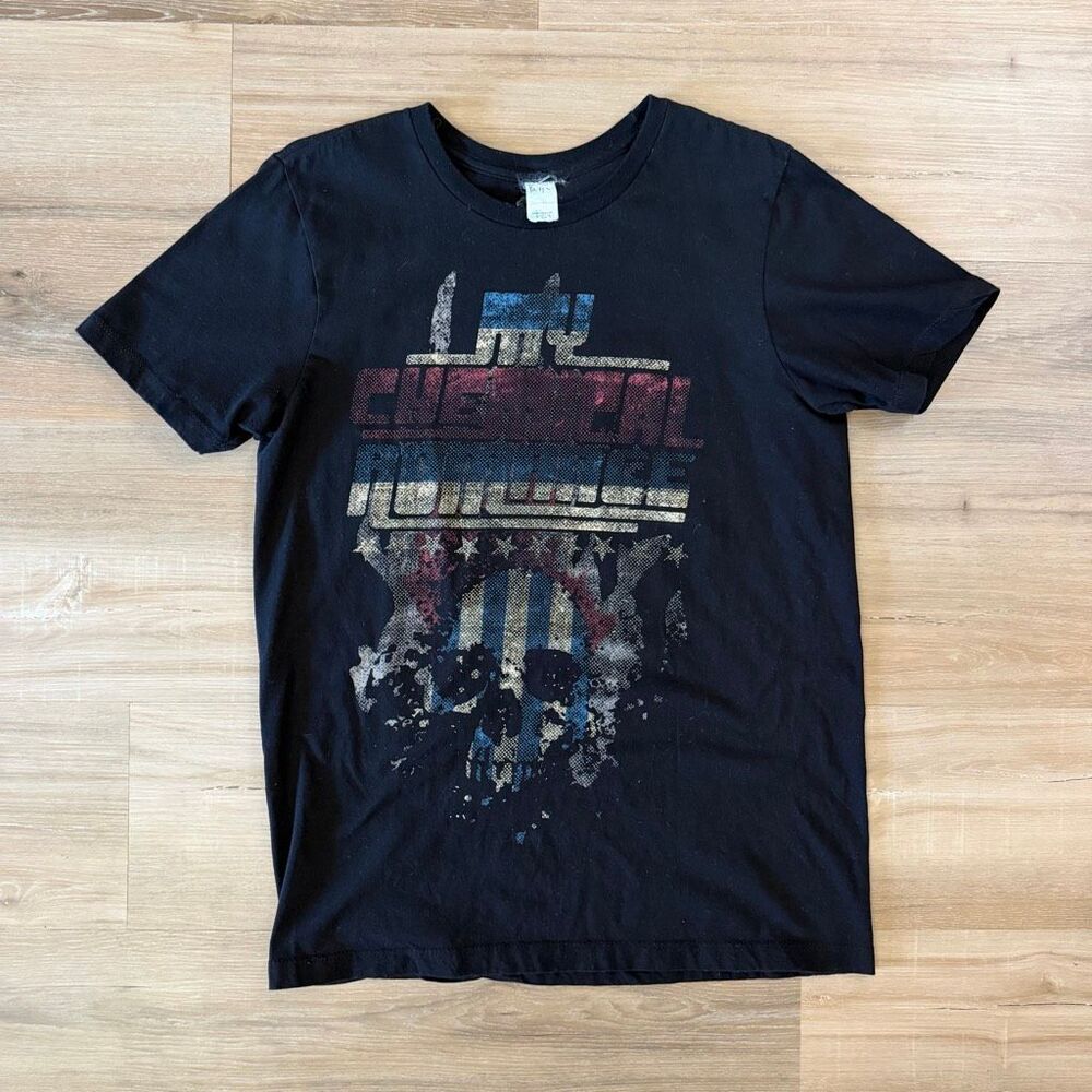 My Chemical Romance Black American Flag Skull Shirt Size Medium Emo Pop Punk Tee